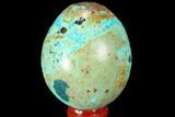 Polished Chrysocolla & Malachite Egg - Peru #99471-1